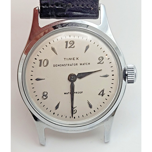 Vtg 1950s Timex Marlin Demonstrator Watch Mechanical Wind Waterproof Works - Picture 1 of 16